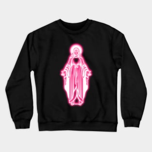 Pink Neon Virgin Mary Crewneck Sweatshirt